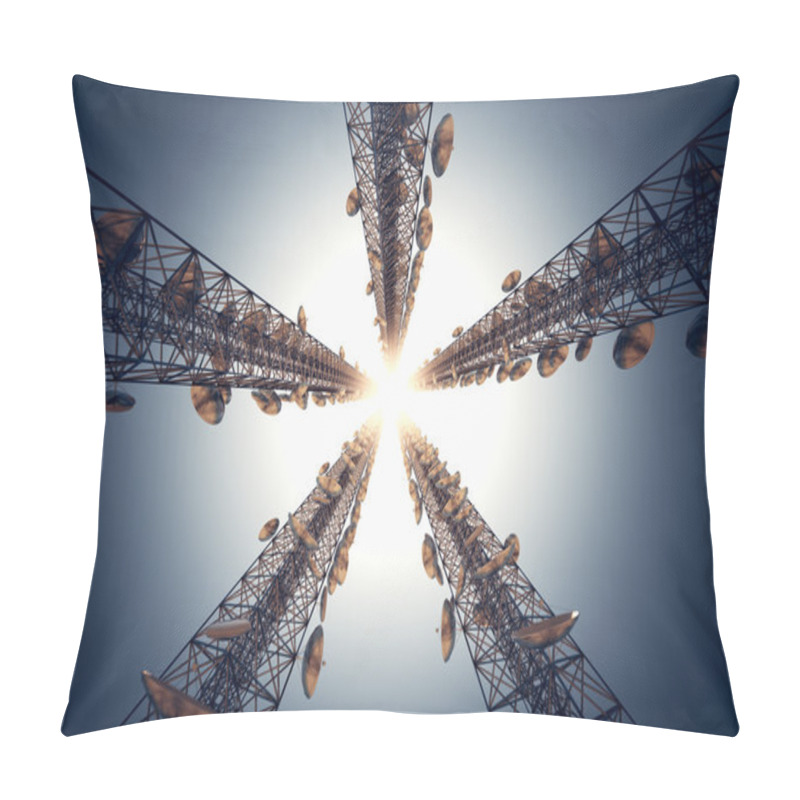 Personality  Communication Towers. Pillow Covers