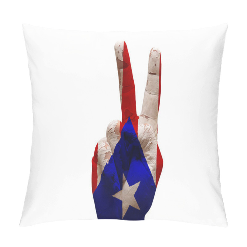 Personality  Hand Making The V Sign Pillow Covers