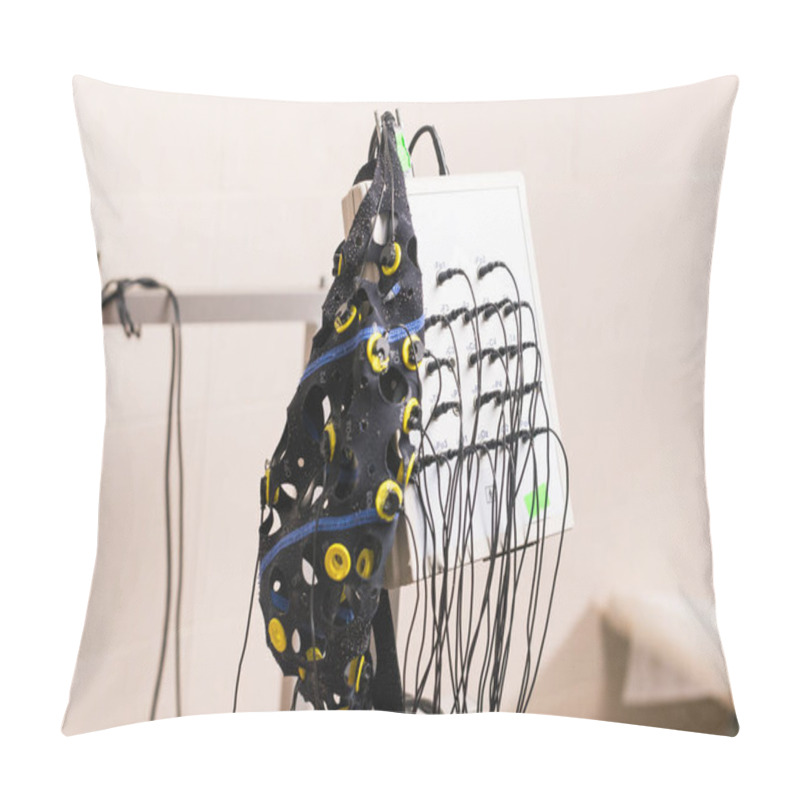 Personality  EEG Or Electroencephalography Hardware Equipment In Clinic. Pillow Covers