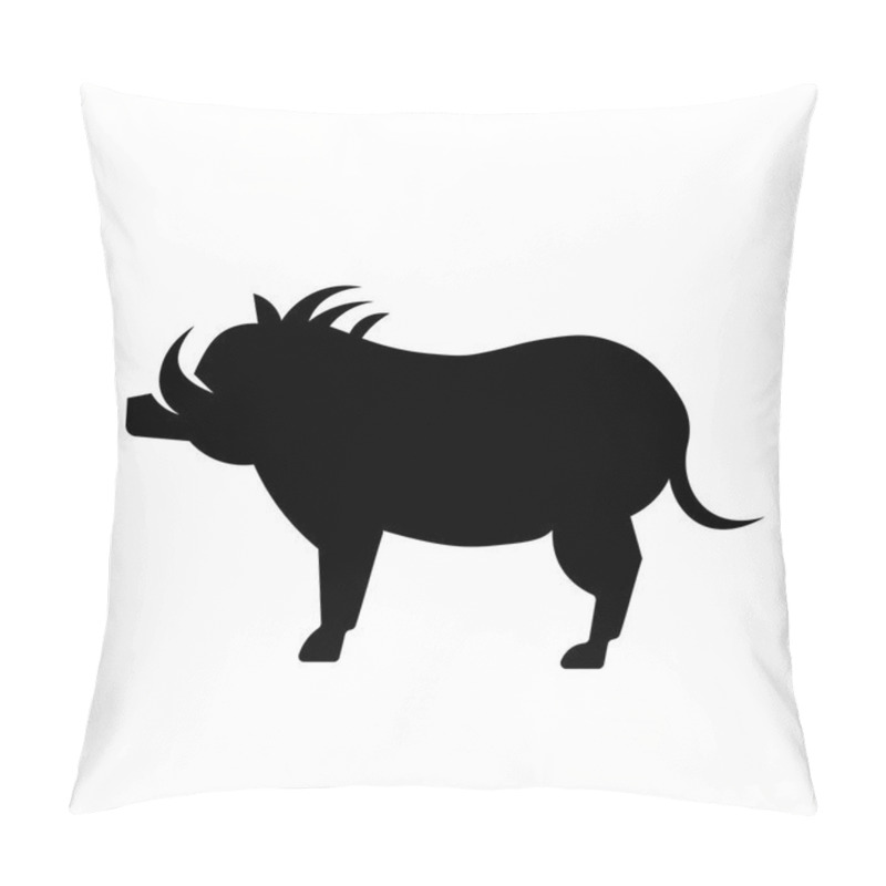 Personality  Warthog Icon Vector Pillow Covers