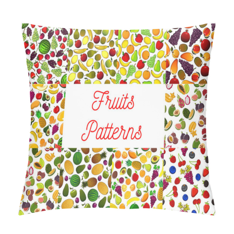 Personality  Patterns Set Of Fresh Ripe Fruits And Berries Pillow Covers