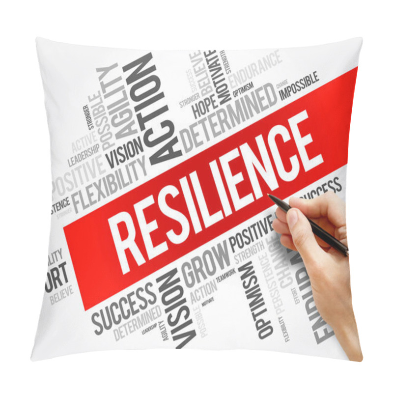 Personality  Resilience Word Cloud Collage Pillow Covers