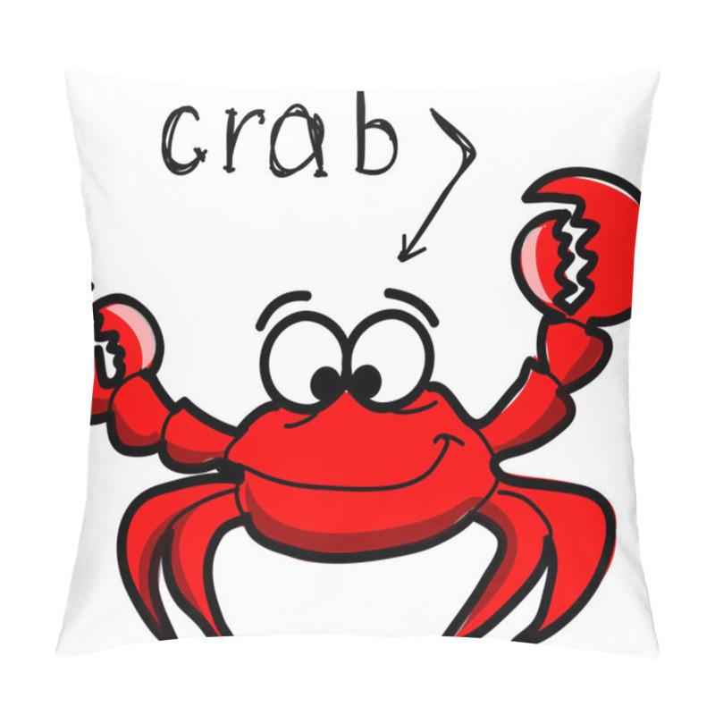 Personality  Cartoon Crab, Vector Illustration Pillow Covers