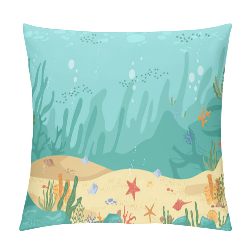 Personality  Corals And Algae Underwater World, Sea Bottom View Pillow Covers