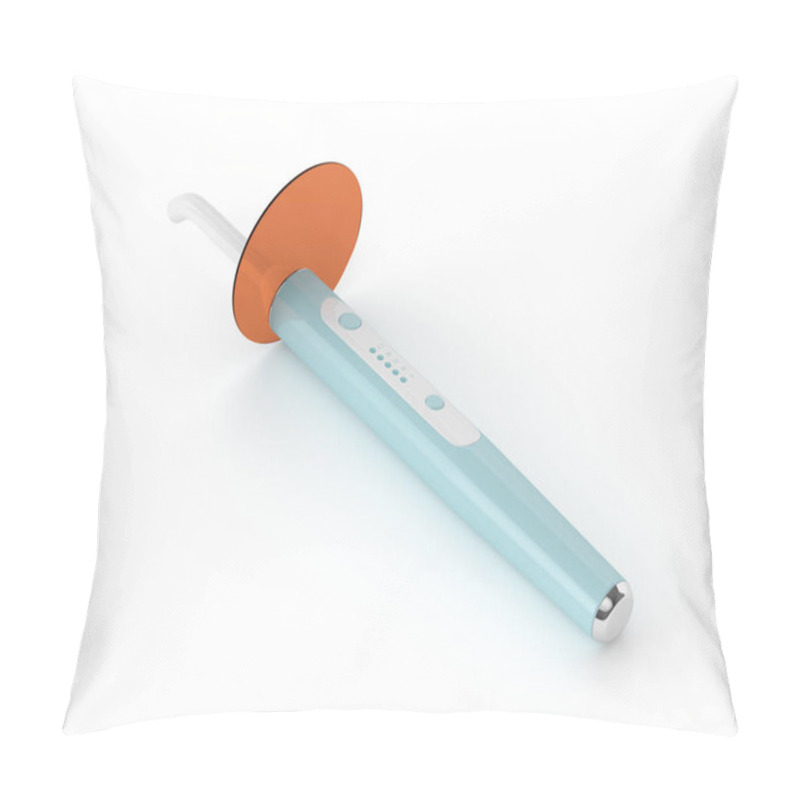 Personality  3d Render Of Dental Polymerization Lamp Over White Background Pillow Covers