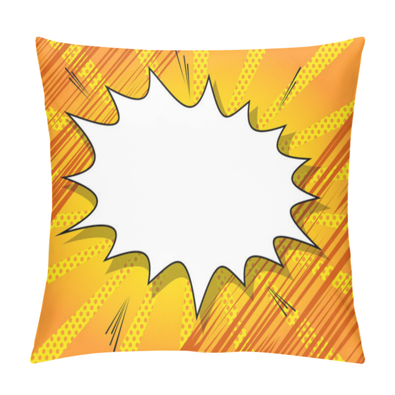 Personality  Explosion, Retro Style Comic Book Background. Pillow Covers