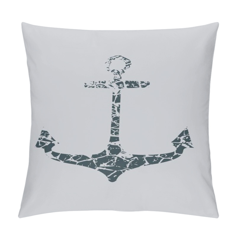 Personality  Anchor Icon On Abstract Backdrop Pillow Covers