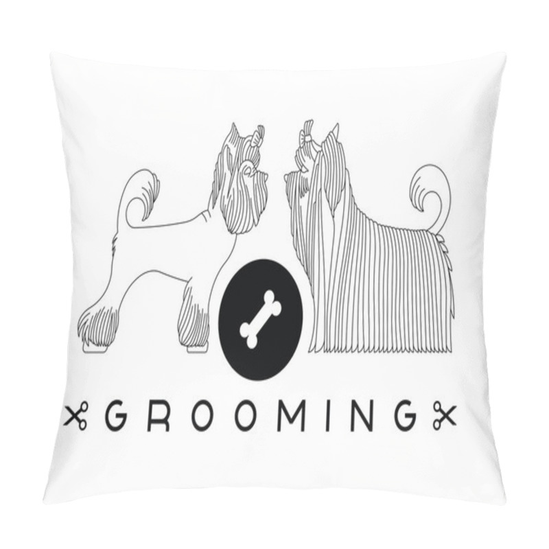 Personality  Pet Grooming Poster Pillow Covers