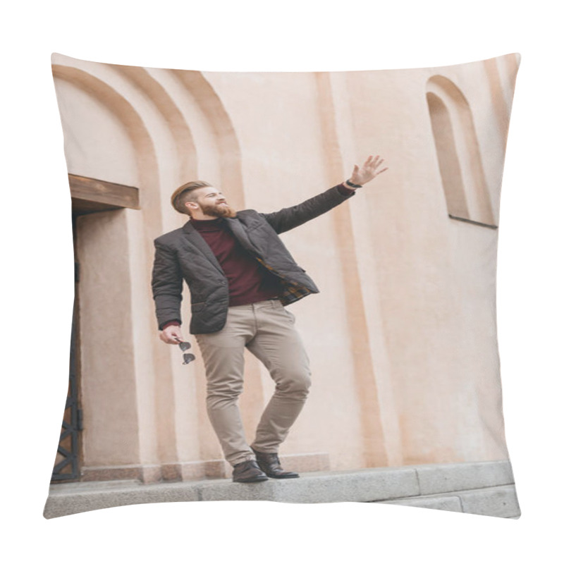 Personality  Man Waving With Hand Pillow Covers