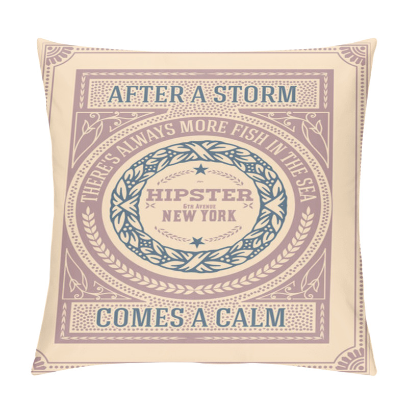 Personality  Retro Card With Elements Pillow Covers