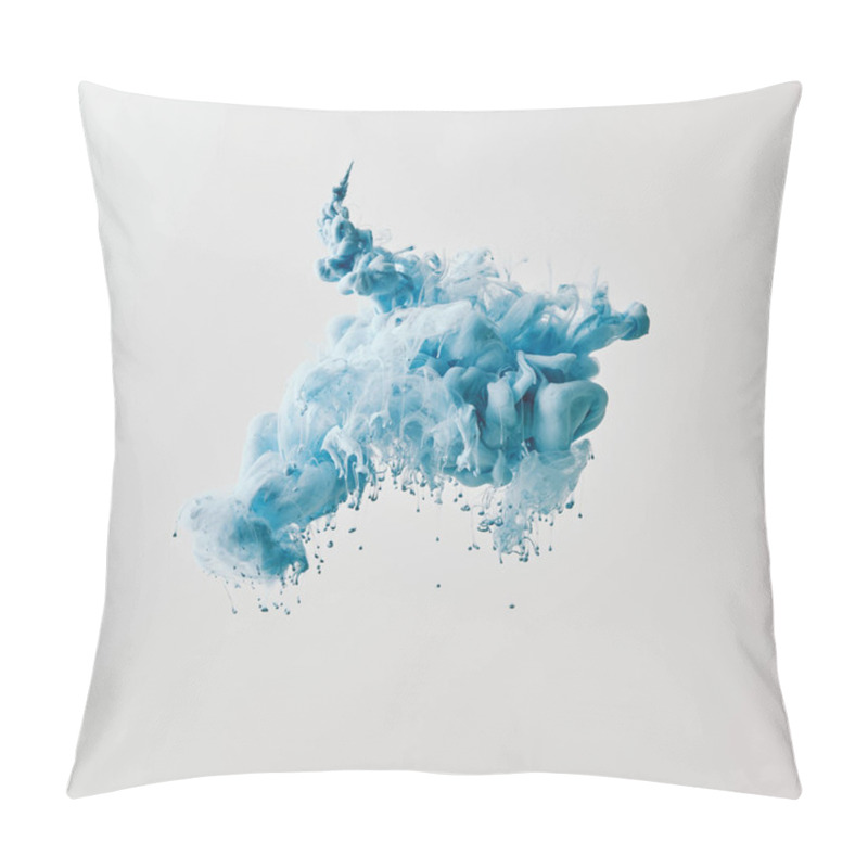 Personality  Abstract Texture With Blue Paint Splash Pillow Covers