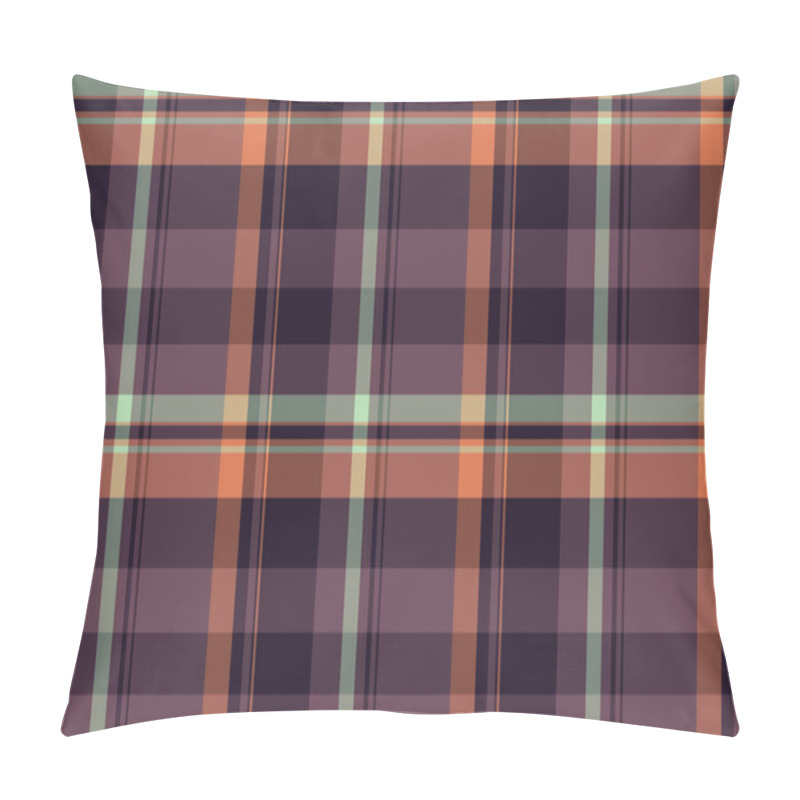 Personality  Genuine Seamless Texture Tartan, Content Pattern Vector Plaid. Nostalgic Background Fabric Textile Check In Red And Dark Colors Palette. Pillow Covers