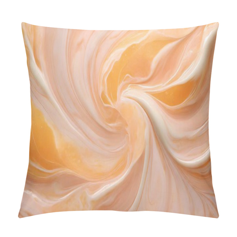 Personality  Peach Sorbet Swirl Marble Delight Pillow Covers