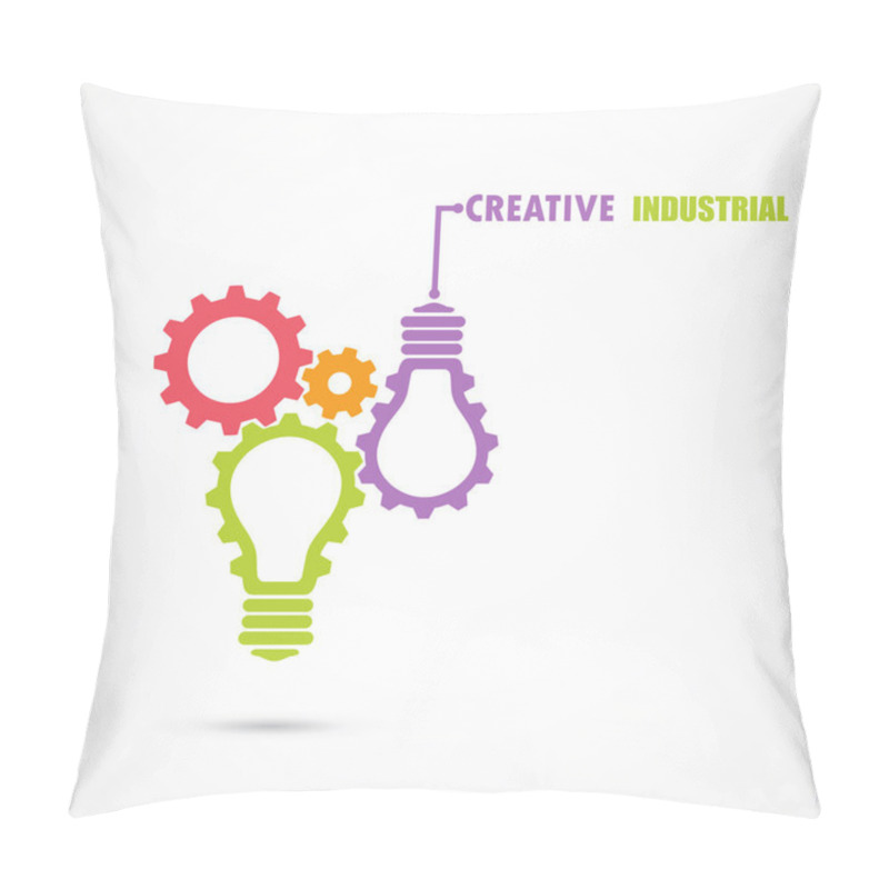 Personality  Creative Light Bulb And Gear Abstract Vector Design Banner Pillow Covers