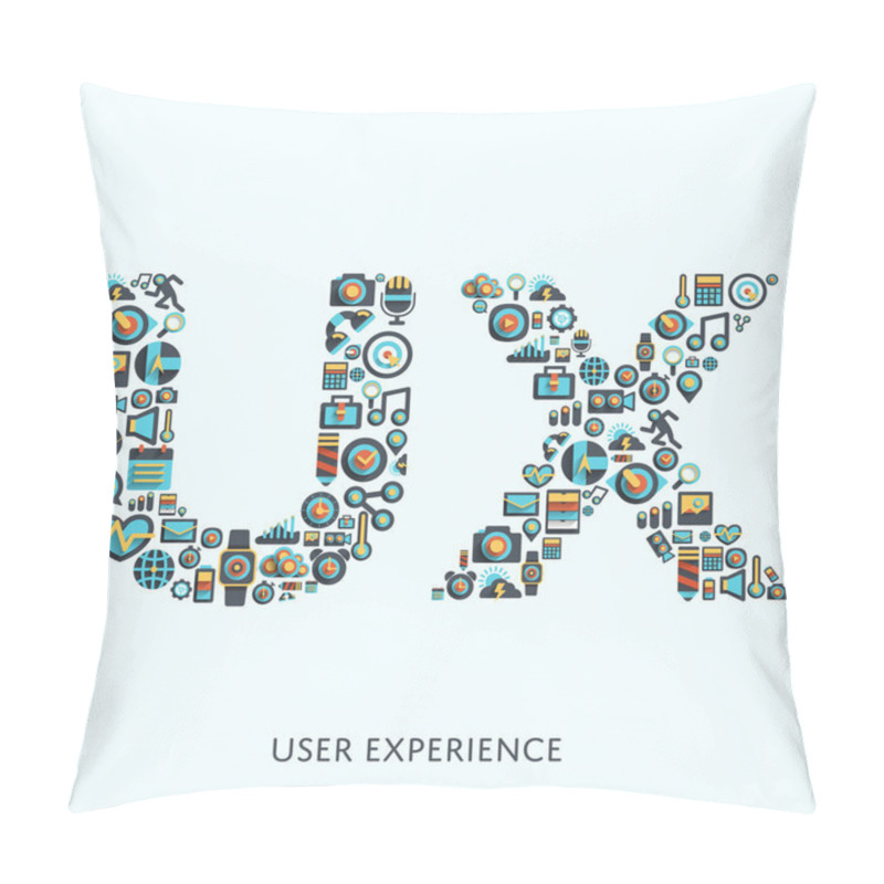 Personality  Shape Build By Multi Icon To UX Pillow Covers