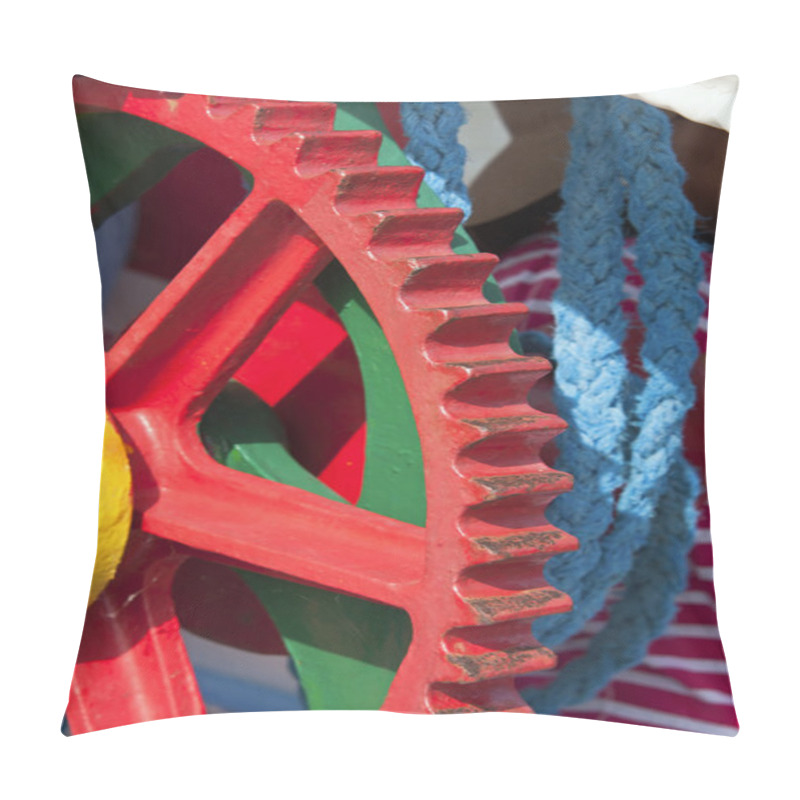 Personality  Red Sprocket Pillow Covers