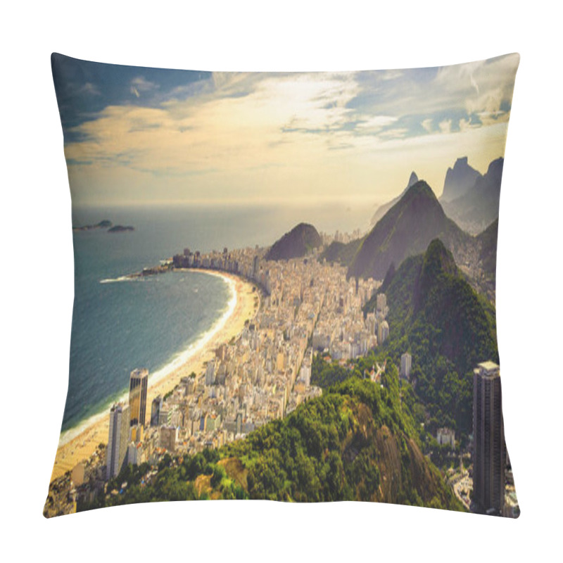 Personality  Buildings At The Waterfront, Copacabana Beach, Rio De Janeiro, Brazil Pillow Covers