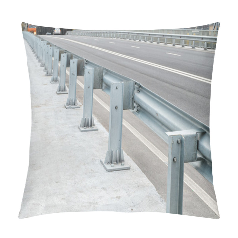 Personality  Safety Barrier On Freeway Bridge Pillow Covers