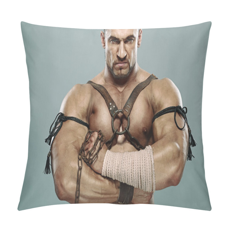 Personality  Muscular Male Portrait Of Ancient Warrior Pillow Covers