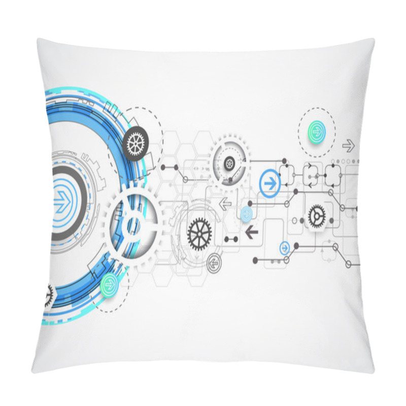 Personality  Abstract Digital  Technology Background Pillow Covers