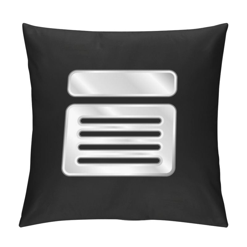 Personality  Article Silver Plated Metallic Icon Pillow Covers