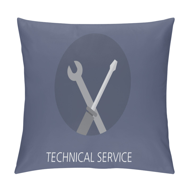 Personality  Technical Support Concept Flat Icon Pillow Covers