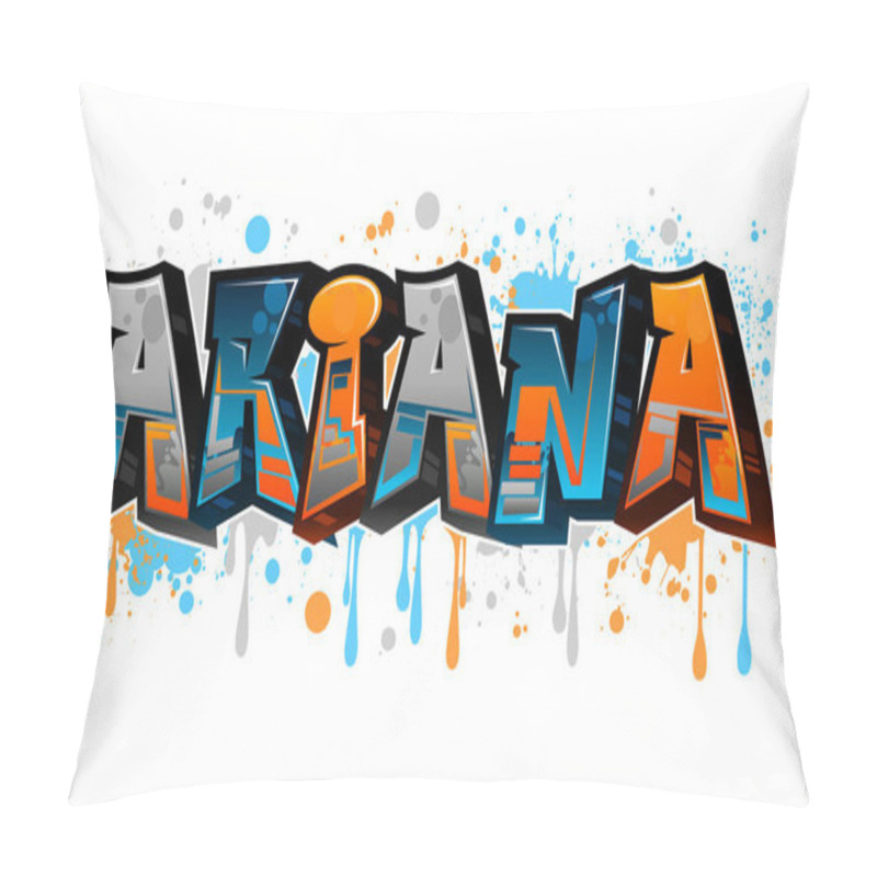 Personality  Graffiti Styled Design For Ariana ....This Graffiti Design Is A Vibrant And Eye-catching Piece That Was Created Using Vector Graphics. The Design Features Bold And Dynamic Lettering That Is Set Pillow Covers