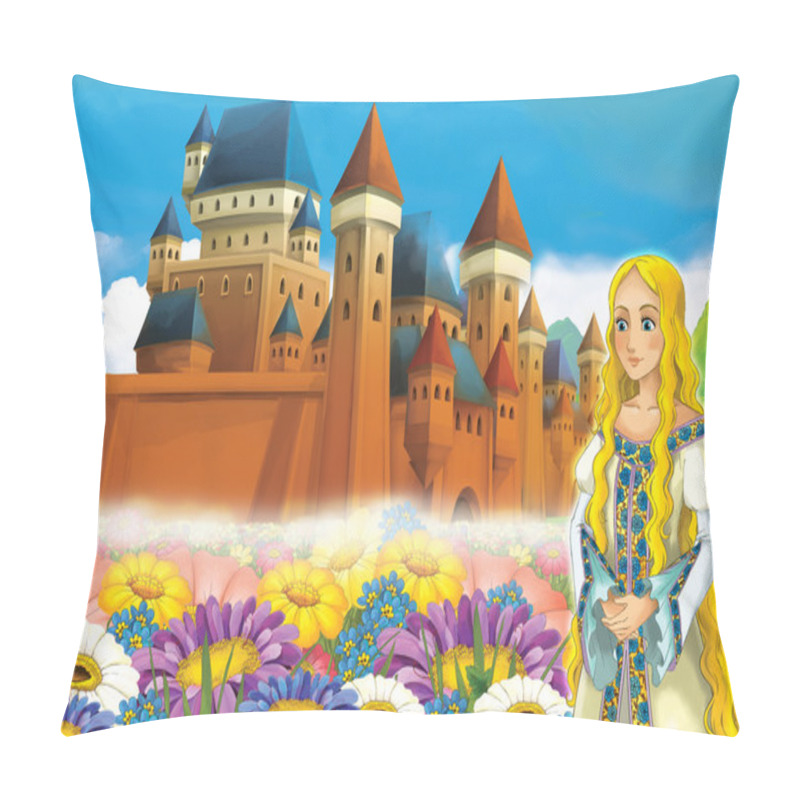 Personality  Cartoon Frame With Princess Pillow Covers