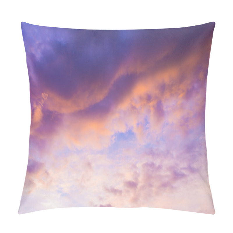 Personality  Image Of Sky On Evening Time With Purple Tone . Pillow Covers