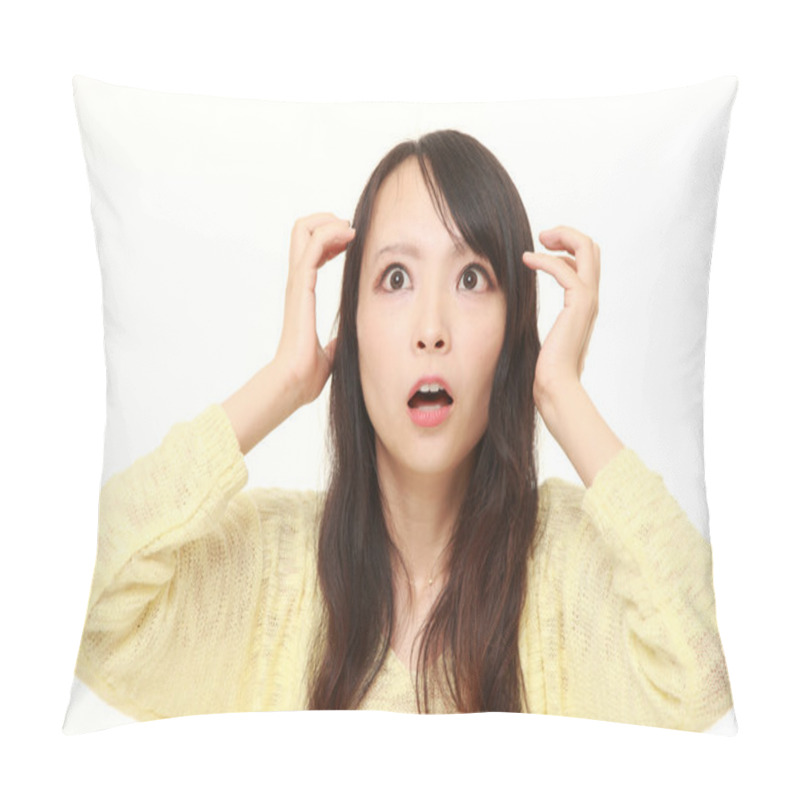 Personality  Young Japanese Woman Shocked Pillow Covers