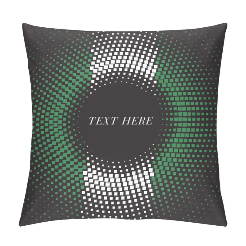 Personality  Half Tone Square Round Gradient Template Nigeria Flag Pillow Covers