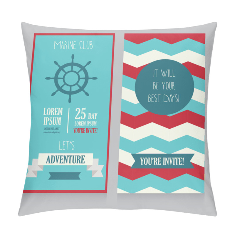 Personality  Banner For Marine Club Pillow Covers