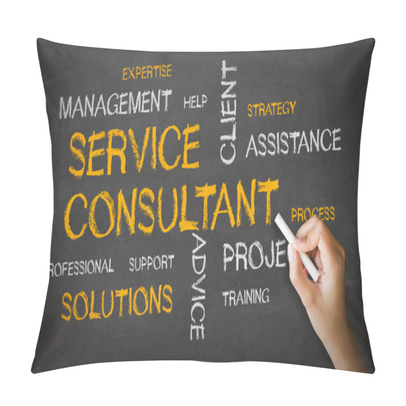 Personality  Service Consultant Chalk Illustration Pillow Covers