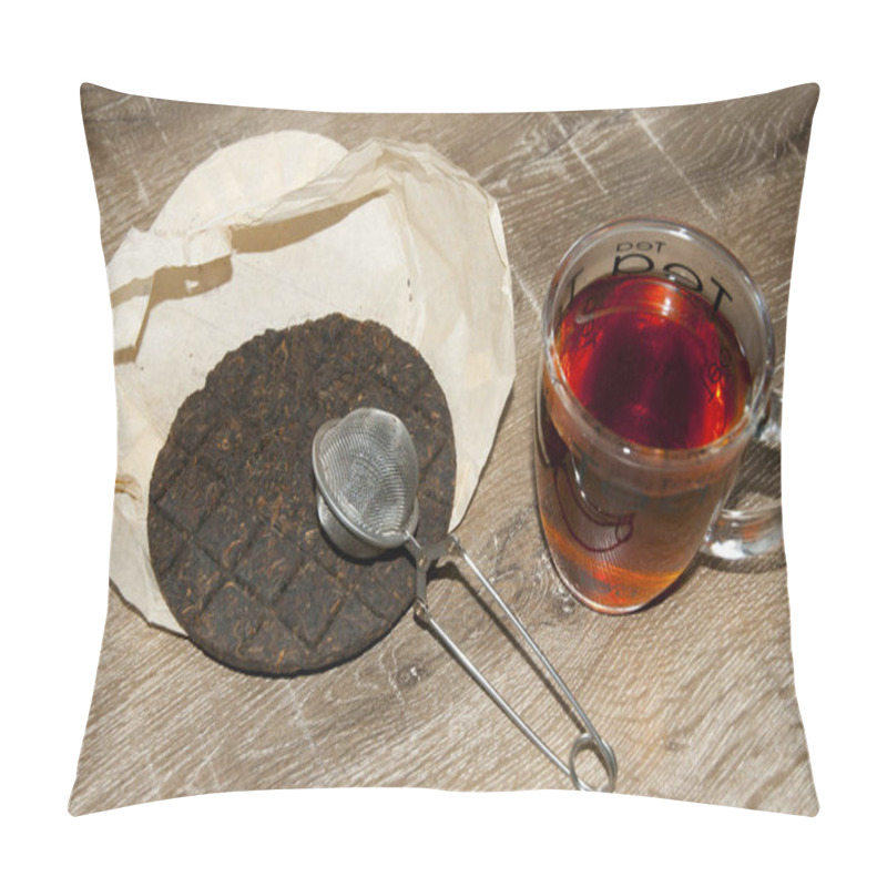 Personality  Organic Pu'er Tea On Table Pillow Covers