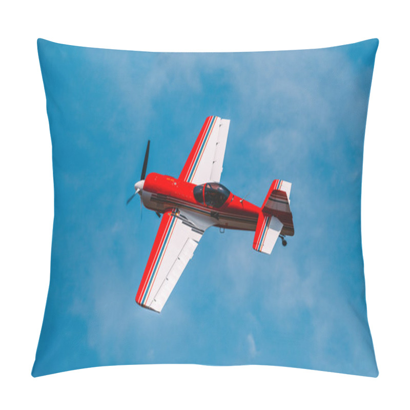 Personality  Flying In The Sky, On A Background Of Clouds, The Plane SU 31. Pillow Covers