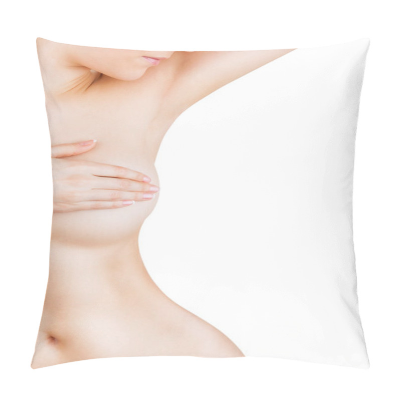 Personality  Young Woman With Perfect Body Pillow Covers