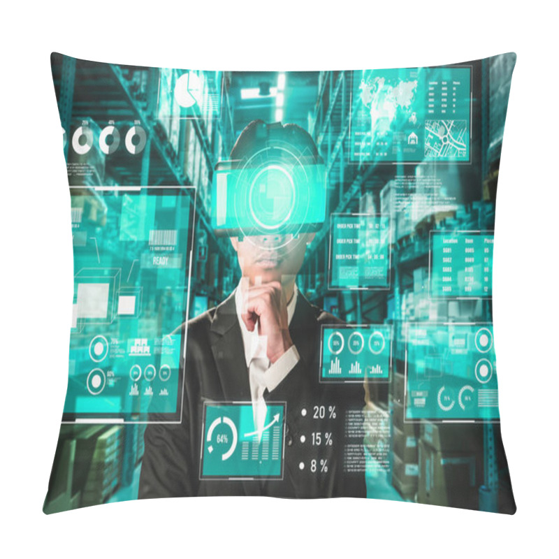 Personality  Future Virtual Reality Technology For Innovative VR Warehouse Management Pillow Covers