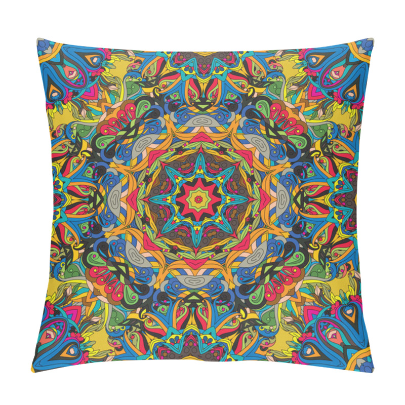 Personality  Seamless, Vector, Bright, Ornate Pattern With Mandalas. Template For Textiles, Shawl, Carpet,  Tile. Oriental Ornament   Pillow Covers