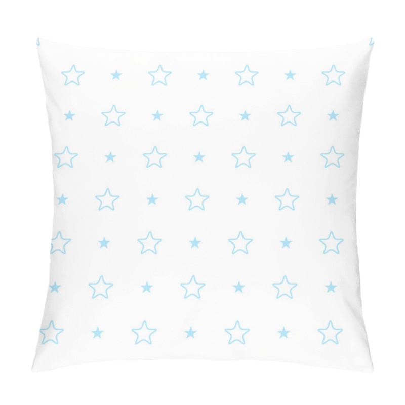 Personality  Vector Geometric Blue Seamless Pattern. Stars Simple Background Pillow Covers