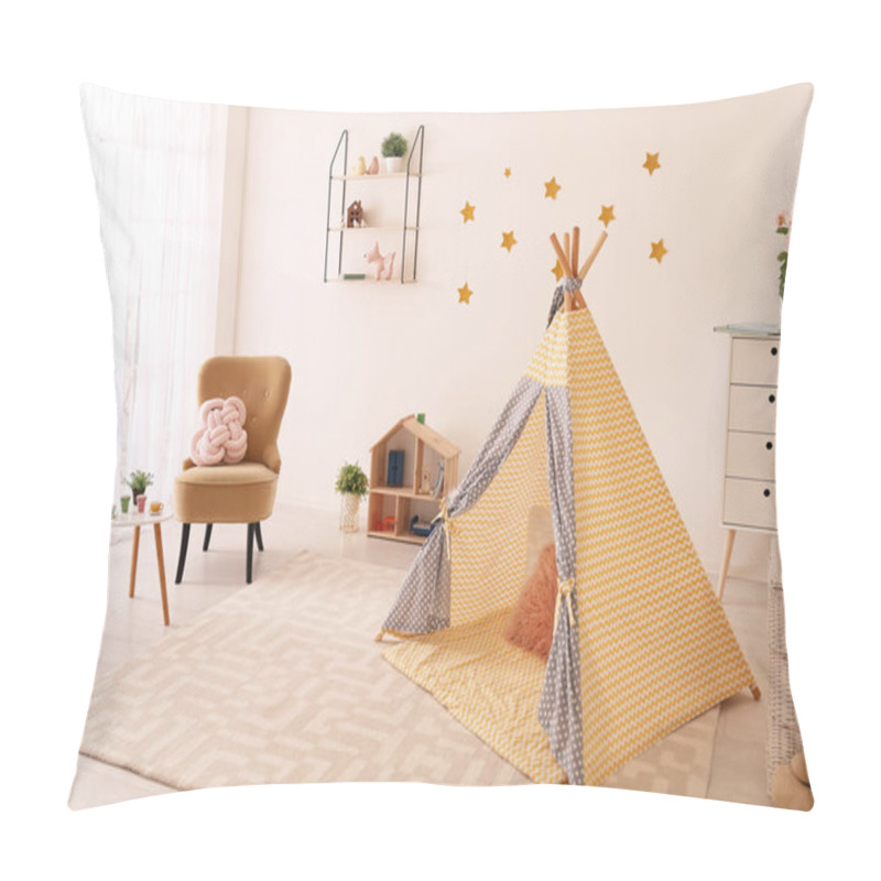 Personality  Cozy Child's Room Interior With Play Tent And Toys Pillow Covers