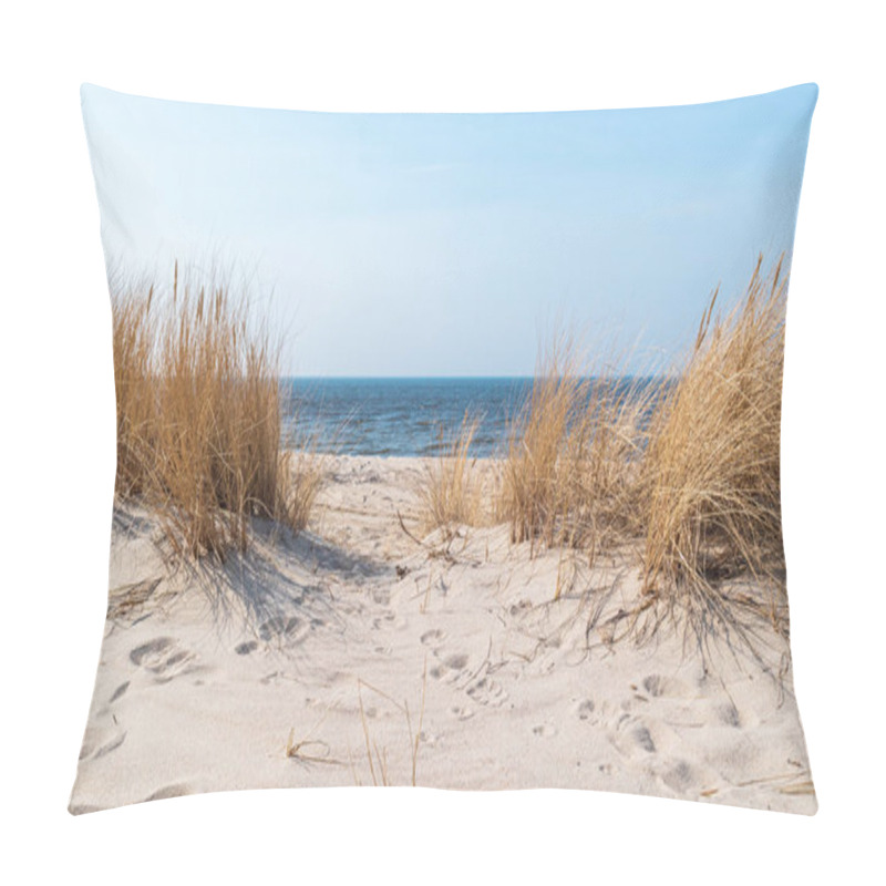 Personality  Pass Through A Dry Grass To The Sea Pillow Covers