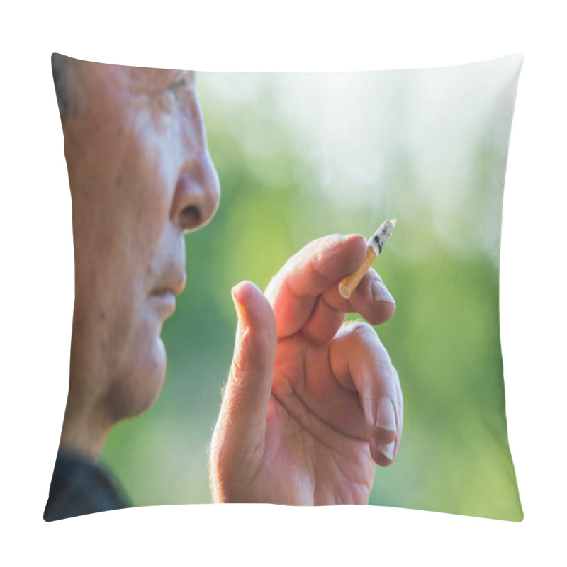 Personality  Man Smoking A Cigarette Pillow Covers