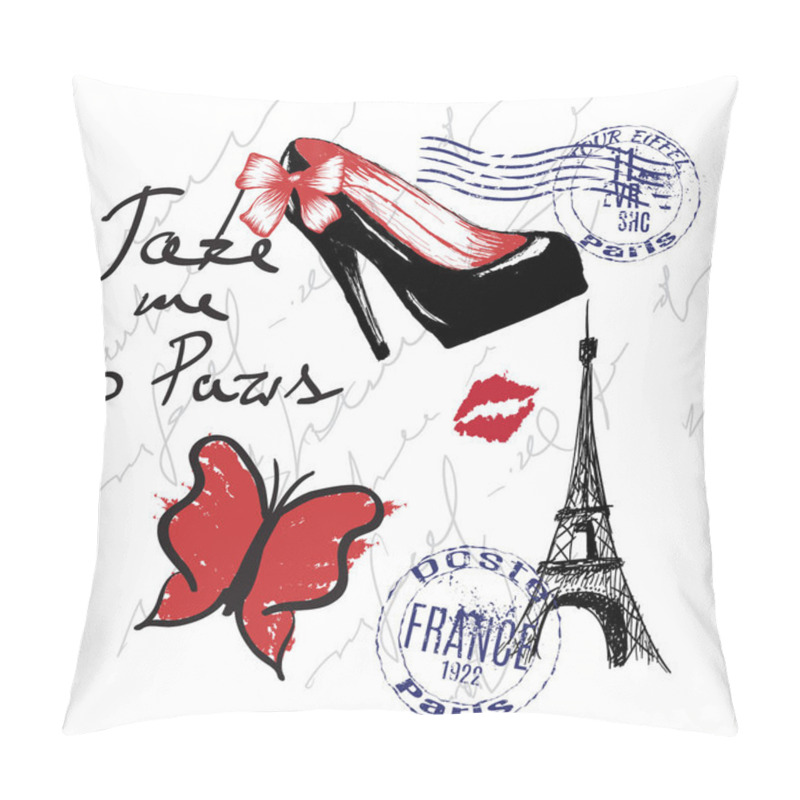 Personality  Vector Illustration For French Design Pillow Covers