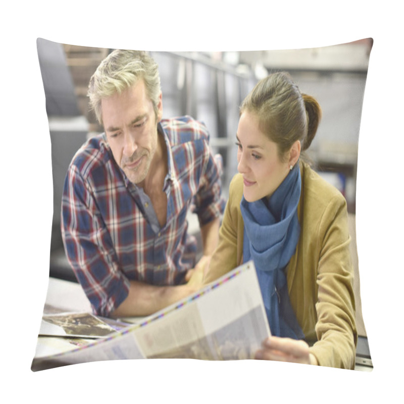 Personality  Man Showing  Documents Pillow Covers