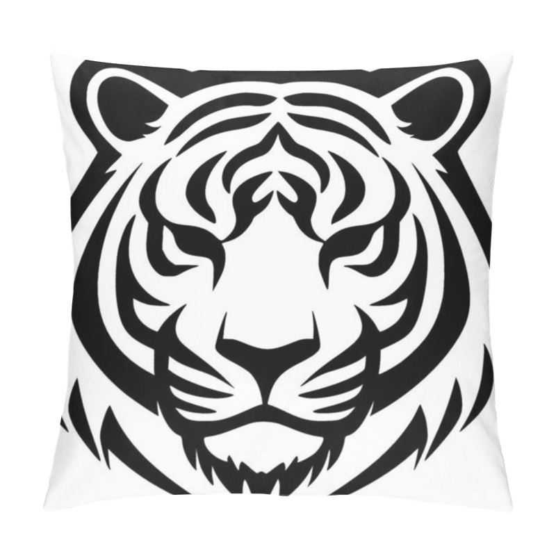 Personality  Tiger - Minimalist And Simple Silhouette - Vector Illustration Pillow Covers