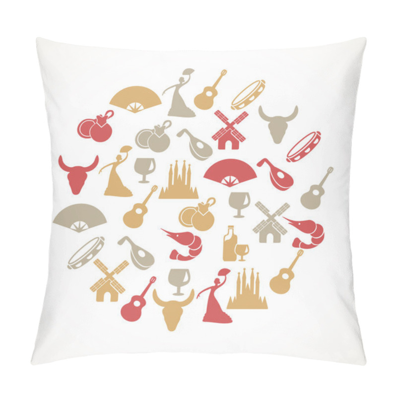 Personality  Spain Icons Pillow Covers