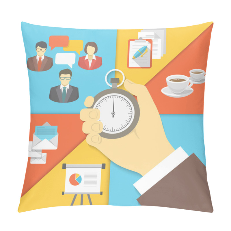 Personality  Time Management Business Concept Pillow Covers