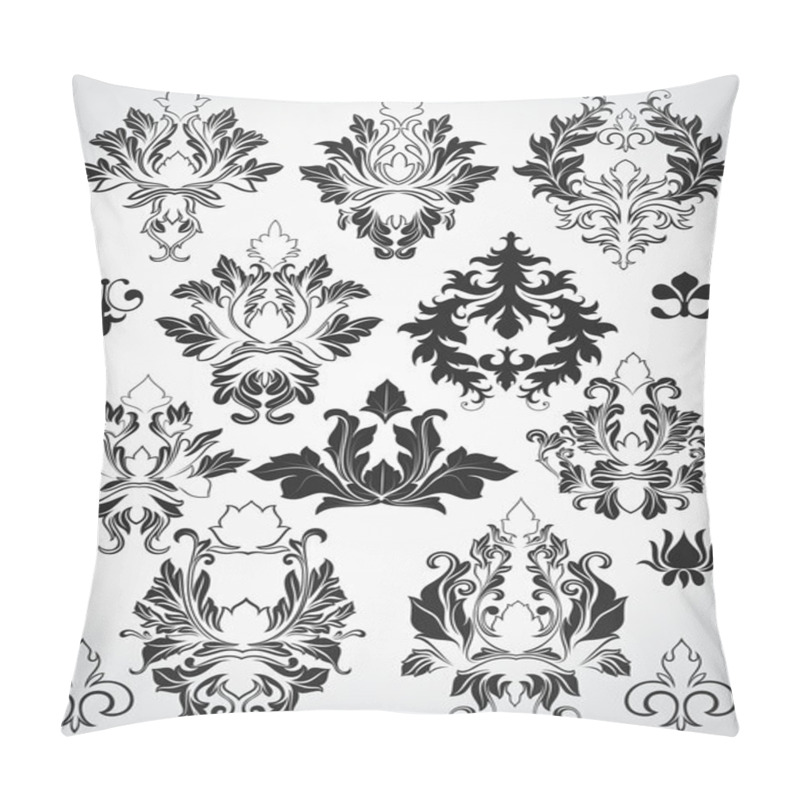 Personality  Set Of Elegance Damask Floral Designs Pillow Covers