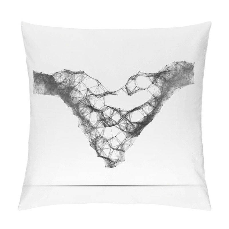 Personality  Connection Structure. Wireframe Vector Illustration. Pillow Covers