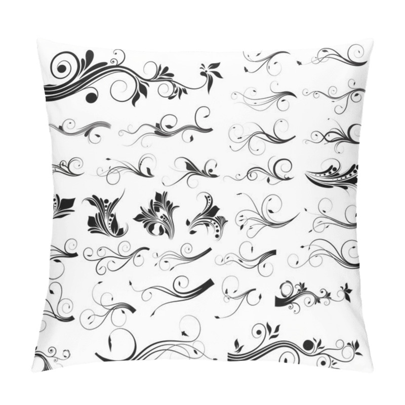 Personality  Floral And Swirls Vectors Pillow Covers